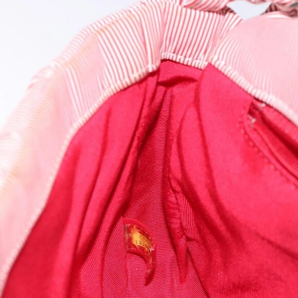 CHANEL Ultra Stitch Chain Shoulder Bag Nylon Red Silver CC Auth 132483 - Picture 12 of 16